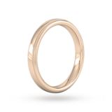 Goldsmiths 3mm Flat Court Heavy Milgrain Edge Wedding Ring In 18 Carat Rose Gold