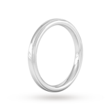 Goldsmiths 2.5mm Flat Court Heavy Milgrain Edge Wedding Ring In 950  Palladium - Ring Size I