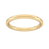 Goldsmiths 2.5mm D Shape Heavy Milgrain Edge Wedding Ring In 9 Carat Yellow Gold