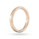 Goldsmiths 3mm D Shape Standard Milgrain Edge Wedding Ring In 9 Carat Rose Gold