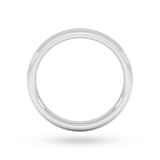 Goldsmiths 2.5mm D Shape Standard Milgrain Edge Wedding Ring In 18 Carat White Gold - Ring Size K