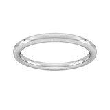 Goldsmiths 2mm D Shape Heavy Milgrain Edge Wedding Ring In 18 Carat White Gold - Ring Size P