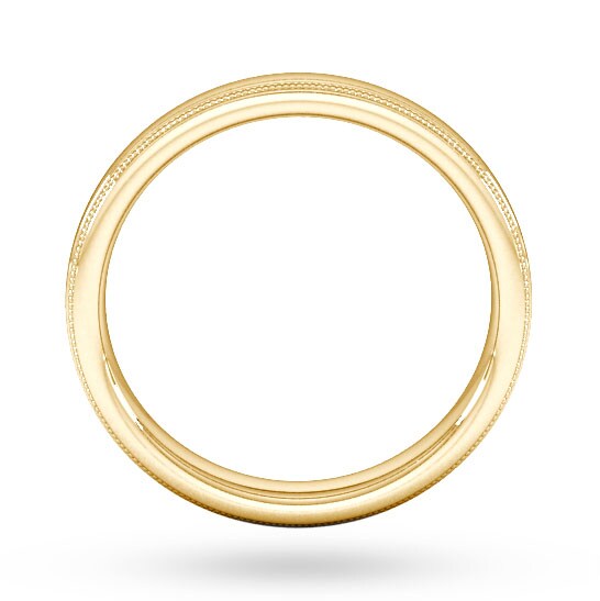 Goldsmiths 2.5mm D Shape Standard Milgrain Edge Wedding Ring In 18 Carat Yellow Gold - Ring Size N Goldsmiths 2.5mm D Shape Standard Milgrain Edge Wedding Ring In 18 Carat Yellow Gold - Ring Size N