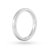 Goldsmiths 3mm D Shape Standard Milgrain Edge Wedding Ring In Platinum