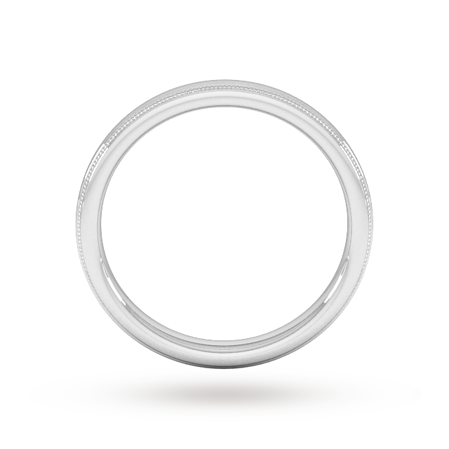 Goldsmiths 2.5mm D Shape Standard Milgrain Edge Wedding Ring In 950 Palladium - Ring Size L Goldsmiths 2.5mm D Shape Standard Milgrain Edge Wedding Ring In 950 Palladium - Ring Size L
