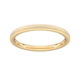 Goldsmiths 2mm Slight Court Standard Polished Chamfered Edges With Matt Centre Wedding Ring In 9 Carat Yellow Gold - Ring Size K
