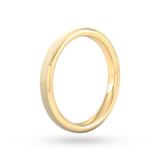 Goldsmiths 2.5mm Slight Court Standard Polished Chamfered Edges With Matt Centre Wedding Ring In 9 Carat Yellow Gold - Ring Size J