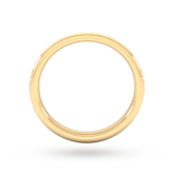 Goldsmiths 2.5mm Slight Court Standard Polished Chamfered Edges With Matt Centre Wedding Ring In 9 Carat Yellow Gold - Ring Size K