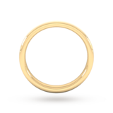 Goldsmiths 3mm Slight Court Standard Polished Chamfered Edges With Matt Centre Wedding Ring In 9 Carat Yellow Gold - Ring Size J