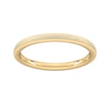 Goldsmiths 2mm Slight Court Heavy Polished Chamfered Edges With Matt Centre Wedding Ring In 9 Carat Yellow Gold