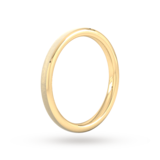 Goldsmiths 2mm Slight Court Heavy Polished Chamfered Edges With Matt Centre Wedding Ring In 9 Carat Yellow Gold