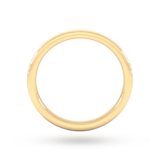 Goldsmiths 2mm Slight Court Heavy Polished Chamfered Edges With Matt Centre Wedding Ring In 9 Carat Yellow Gold
