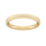 Goldsmiths 2.5mm Slight Court Heavy Polished Chamfered Edges With Matt Centre Wedding Ring In 9 Carat Yellow Gold