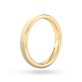 Goldsmiths 3mm Slight Court Heavy Polished Chamfered Edges With Matt Centre Wedding Ring In 9 Carat Yellow Gold - Ring Size M