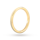 Goldsmiths 2mm Slight Court Extra Heavy Polished Chamfered Edges With Matt Centre Wedding Ring In 9 Carat Yellow Gold - Ring Size K