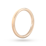 Goldsmiths 2mm Slight Court Standard Polished Chamfered Edges With Matt Centre Wedding Ring In 9 Carat Rose Gold