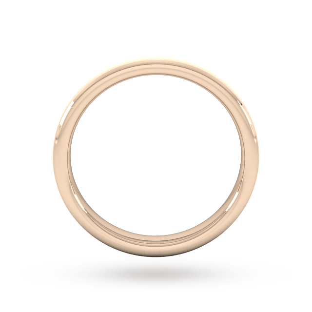 Goldsmiths 3mm Slight Court Standard Polished Chamfered Edges With Matt Centre Wedding Ring In 9 Carat Rose Gold