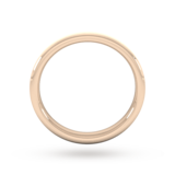 Goldsmiths 3mm Slight Court Heavy Polished Chamfered Edges With Matt Centre Wedding Ring In 9 Carat Rose Gold - Ring Size J