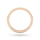 Goldsmiths 2mm Slight Court Extra Heavy Polished Chamfered Edges With Matt Centre Wedding Ring In 9 Carat Rose Gold - Ring Size K