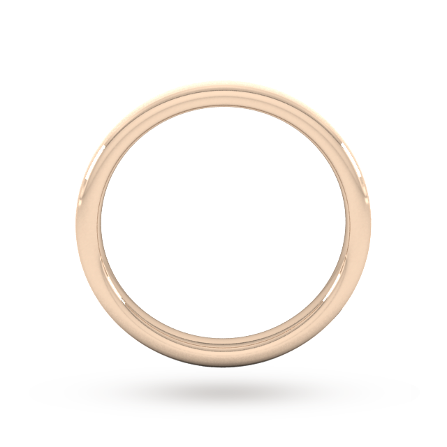 Goldsmiths 2.5mm Slight Court Extra Heavy Polished Chamfered Edges With Matt Centre Wedding Ring In 9 Carat Rose Gold - Ring Size K