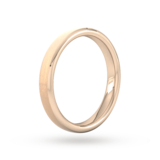 Goldsmiths 3mm Slight Court Extra Heavy Polished Chamfered Edges With Matt Centre Wedding Ring In 9 Carat Rose Gold - Ring Size K