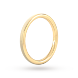 Goldsmiths 2mm Slight Court Heavy Polished Chamfered Edges With Matt Centre Wedding Ring In 18 Carat Yellow Gold