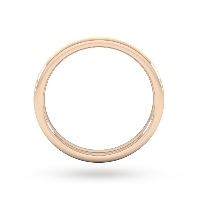 Goldsmiths 2.5mm Slight Court Extra Heavy Polished Chamfered Edges With Matt Centre Wedding Ring In 18 Carat Rose Gold