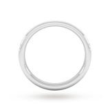 Goldsmiths 2.5mm Slight Court Heavy Polished Chamfered Edges With Matt Centre Wedding Ring In Platinum - Ring Size Z