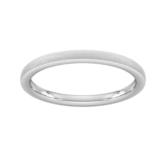 Goldsmiths 2mm Slight Court Heavy Polished Chamfered Edges With Matt Centre Wedding Ring In 950  Palladium