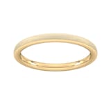 Goldsmiths 2mm Flat Court Heavy Polished Chamfered Edges With Matt Centre Wedding Ring In 9 Carat Yellow Gold - Ring Size J