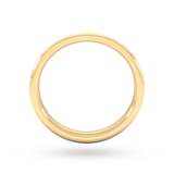 Goldsmiths 3mm Flat Court Heavy Polished Chamfered Edges With Matt Centre Wedding Ring In 18 Carat Yellow Gold - Ring Size K