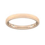 Goldsmiths 2.5mm Flat Court Heavy Polished Chamfered Edges With Matt Centre Wedding Ring In 18 Carat Rose Gold