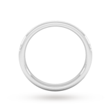 Goldsmiths 2.5mm Flat Court Heavy Polished Chamfered Edges With Matt Centre Wedding Ring In Platinum