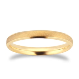 08304543 - 2.5mm Traditional Court Standard Polished Chamfered Edges With Matt Centre Wedding Ring In 9 Carat Yellow Gold
