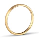 Goldsmiths 2.5mm Traditional Court Standard Polished Chamfered Edges With Matt Centre Wedding Ring In 9 Carat Yellow Gold