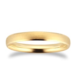 08304561 - 2.5mm Traditional Court Standard Polished Chamfered Edges With Matt Centre Wedding Ring In 18 Carat Yellow Gold