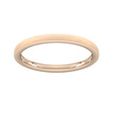 Goldsmiths 2mm Traditional Court Standard Polished Chamfered Edges With Matt Centre Wedding Ring In 18 Carat Rose Gold - Ring Size K