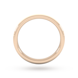 Goldsmiths 2.5mm Traditional Court Standard Polished Chamfered Edges With Matt Centre Wedding Ring In 18 Carat Rose Gold