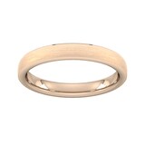 Goldsmiths 3mm Traditional Court Standard Polished Chamfered Edges With Matt Centre Wedding Ring In 18 Carat Rose Gold - Ring Size K