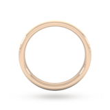 Goldsmiths 3mm Traditional Court Standard Polished Chamfered Edges With Matt Centre Wedding Ring In 18 Carat Rose Gold - Ring Size K