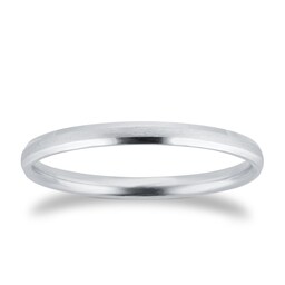 08304572 - 2mm Traditional Court Standard Polished Chamfered Edges With Matt Centre Wedding Ring In Platinum