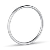 Goldsmiths 2mm Traditional Court Standard Polished Chamfered Edges With Matt Centre Wedding Ring In Platinum