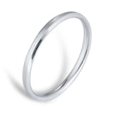 Goldsmiths 2mm Traditional Court Standard Polished Chamfered Edges With Matt Centre Wedding Ring In Platinum