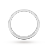 Goldsmiths 3mm D Shape Heavy Polished Chamfered Edges With Matt Centre Wedding Ring In 18 Carat White Gold - Ring Size I