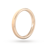 Goldsmiths 2.5mm D Shape Standard Polished Chamfered Edges With Matt Centre Wedding Ring In 18 Carat Rose Gold