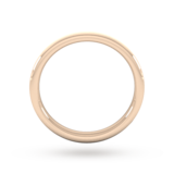 Goldsmiths 2.5mm D Shape Standard Polished Chamfered Edges With Matt Centre Wedding Ring In 18 Carat Rose Gold