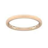 Goldsmiths 2mm D Shape Heavy Polished Chamfered Edges With Matt Centre Wedding Ring In 18 Carat Rose Gold - Ring Size Y