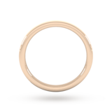 Goldsmiths 2mm D Shape Heavy Polished Chamfered Edges With Matt Centre Wedding Ring In 18 Carat Rose Gold - Ring Size Y