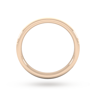 Goldsmiths 2.5mm D Shape Heavy Polished Chamfered Edges With Matt Centre Wedding Ring In 18 Carat Rose Gold
