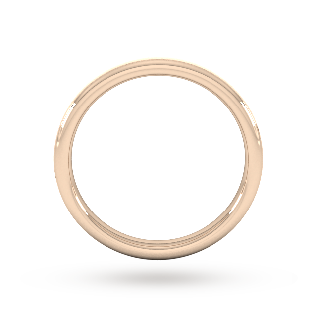 Goldsmiths 2.5mm Slight Court Standard Matt Centre With Grooves Wedding Ring In 9 Carat Rose Gold - Ring Size R